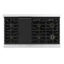 ZLINE 48 in. 6.7 cu. ft. Marino Double Oven Dual Fuel Range in Satin Stainless Steel with 8 Brass Burners (MDRS-BR-48)