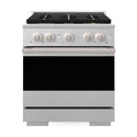 ZLINE 30 in. 4.2 cu. ft. Marino Dual Fuel Range with 4 Burner DuoPro™ Cooktop and Electric Convection Oven in Satin Stainless Steel (PMDRS-30)