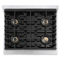 ZLINE 30 in. 4.2 cu. ft. Marino Dual Fuel Range with 4 Burner DuoPro™ Cooktop and Electric Convection Oven in Satin Stainless Steel (PMDRS-30)