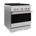ZLINE 30 in. 4.2 cu. ft. Marino Gas Range with 4 Burner Cooktop and Convection Gas Oven in Satin Stainless Steel (MGRS-30)