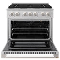 ZLINE 36 in. 5.2 cu. ft. Marino Gas Range with 6 Burner Cooktop and Convection Gas Oven in Satin Stainless Steel (MGRS-36)