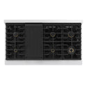 ZLINE 48 in. 6.7 cu. ft. Marino Double Oven Gas Range in Satin Stainless Steel with 8 Brass Burners (MGRS-BR-48)