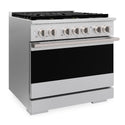ZLINE 36 in. 5.2 cu. ft. Marino Gas Range with 6 Burner DuoPro™ Cooktop and Convection Gas Oven in Satin Stainless Steel (PMGRS-36)