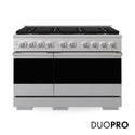 ZLINE 48 in. 6.7 cu. ft. Marino Gas Range with 8 Burner DuoPro™ Cooktop and Dual Ovens in Satin Stainless Steel (PMGRS-48)