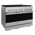 ZLINE 48 in. 6.7 cu. ft. Marino Gas Range with 8 Burner DuoPro™ Cooktop and Dual Ovens in Satin Stainless Steel (PMGRS-48)