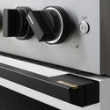 ZLINE Autograph Edition 36 in. 5.2 cu. ft. Marino Dual Fuel Range with 6 Burner Gas Cooktop and Electric Convection Oven in Stainless Steel with White Matte Door and Matte Black Accents (MDRZ-WM-36-MB)