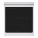 ZLINE Autograph Edition 24 in. 3.2 cu. ft. Marino Induction Range with 3 Element Cooktop and Electric Convection Oven in Stainless Steel with White Matte Door and Matte Black Accents (MINRZ-WM-24-MB)
