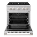 ZLINE 30 in. 4.2 cu. ft. Marino Dual Fuel Range with 4 Burner Gas Cooktop and Electric Convection Oven in Stainless Steel (MDR30)