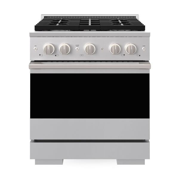 ZLINE 30 in. 4.2 cu. ft. Marino Dual Fuel Range with 4 Burner Gas Cooktop and Electric Convection Oven in Stainless Steel (MDR30)