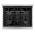 ZLINE 30 in. 4.2 cu. ft. Marino Dual Fuel Range with 4 Burner Gas Cooktop and Electric Convection Oven in Stainless Steel (MDR30)