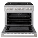 ZLINE 36 in. 5.2 cu. ft. Marino Dual Fuel Range with 6 Burner Gas Cooktop and Electric Convection Oven in Stainless Steel (MDR36)