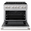 ZLINE 36 in. 5.2 cu. ft. Marino Dual Fuel Range with 6 Burner DuoPro™ Cooktop and Electric Convection Oven with White Matte Door (PMDR-WM-36)
