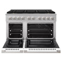 ZLINE 48 in. 6.7 cu. ft. Marino Dual Fuel Range with 8 Burner DuoPro™ Cooktop and Dual Ovens with White Matte Doors (PMDR-WM-48)