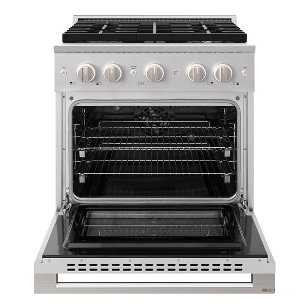 ZLINE 30 in. 4.2 cu. ft. Marino Dual Fuel Range with 4 Burner DuoPro™ Cooktop and Electric Convection Oven in Stainless Steel (PMDR30)