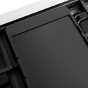 ZLINE Autograph Edition 48 in. 6.7 cu. ft. Marino Dual Fuel Range with 8 Burner DuoPro™ Cooktop and Dual Ovens in Stainless Steel and Matte Black Accents (PMDRZ-48-MB)