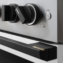 ZLINE Autograph Edition 36 in. 5.2 cu. ft. Marino Dual Fuel Range with 6 Burner DuoPro™ Cooktop and Electric Convection Oven with White Matte Door and Matte Black Accents (PMDRZ-WM-36-MB)