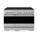 ZLINE 48 in. 6.7 cu. ft. Marino Dual Fuel Range with 8 Burner Gas Cooktop and Dual Ovens in Stainless Steel (MDR48)