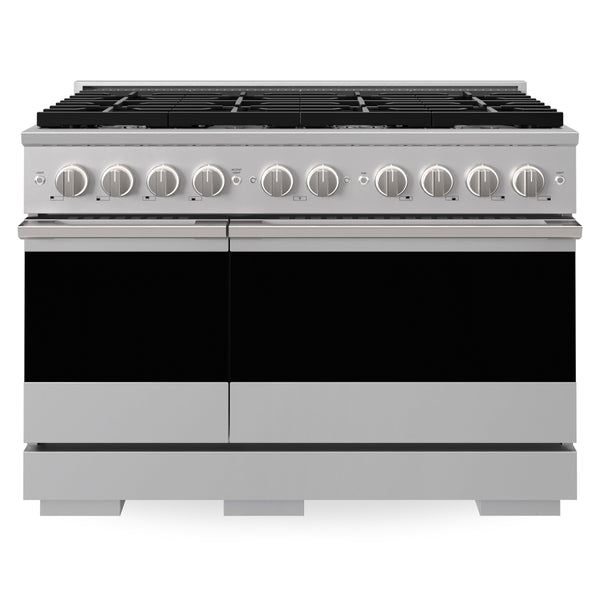 ZLINE 48 in. 6.7 cu. ft. Marino Dual Fuel Range with 8 Burner Gas Cooktop and Dual Ovens in Stainless Steel (MDR48)