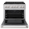 ZLINE 36 in. 5.2 cu. ft. Marino Gas Range with Convection Gas Oven in Stainless Steel with 6 Brass Burners (MGR-BR-36)