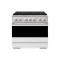 ZLINE 36 in. 5.2 cu. ft. Marino Gas Range with 6 Burner Cooktop and Convection Gas Oven in Stainless Steel with White Matte Door (MGR-WM-36)