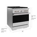 ZLINE 30 in. 4.2 cu. ft. Marino Gas Range with 4 Burner Cooktop and Convection Gas Oven in Stainless Steel (MGR30)