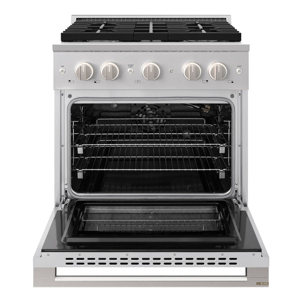 ZLINE 30 in. 4.2 cu. ft. Marino Gas Range with 4 Burner Cooktop and Convection Gas Oven in Stainless Steel (MGR30)