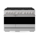 ZLINE 48 in. 6.7 cu. ft. Marino Double Oven Gas Range with 8 Burner Cooktop in Stainless Steel (MGR48)