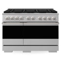 ZLINE 48 in. 6.7 cu. ft. Marino Double Oven Gas Range with 8 Burner Cooktop in Stainless Steel (MGR48)
