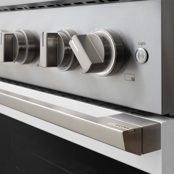 ZLINE 36 in. 5.2 cu. ft. Marino Gas Range with 6 Burner DuoPro™ Cooktop and Convection Gas Oven with White Matte Door (PMGR-WM-36)