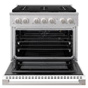ZLINE 36 in. 5.2 cu. ft. Marino Gas Range with 6 Burner DuoPro™ Cooktop and Convection Gas Oven with White Matte Door (PMGR-WM-36)