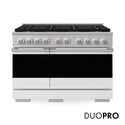 ZLINE 48 in. 6.7 cu. ft. Marino Gas Range with 8 Burner DuoPro™ Cooktop and Dual Ovens with White Matte Doors (PMGR-WM-48)
