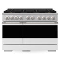ZLINE 48 in. 6.7 cu. ft. Marino Gas Range with 8 Burner DuoPro™ Cooktop and Dual Ovens with White Matte Doors (PMGR-WM-48)
