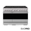 ZLINE 48 in. 6.7 cu. ft. Marino Gas Range with 8 Burner DuoPro™ Cooktop and Dual Ovens in Stainless Steel (PMGR48)