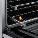 ZLINE Autograph Edition 48 in. 6.7 cu. ft. Marino Gas Range with 8 Burner DuoPro™ Cooktop and Dual Ovens in Stainless Steel and Matte Black Accents (PMGRZ-48-MB)