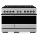 ZLINE Autograph Edition 48 in. 6.7 cu. ft. Marino Gas Range with 8 Burner DuoPro™ Cooktop and Dual Ovens in Stainless Steel and Matte Black Accents (PMGRZ-48-MB)