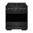 ZLINE 30 in. 4.2 cu. ft. Marino Gas Range with 4 Burner Cooktop and Convection Gas Oven in Black Stainless Steel (MGRB-30)