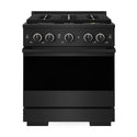 ZLINE 30 in. 4.2 cu. ft. Marino Gas Range with 4 Burner DuoPro™ Cooktop and Convection Gas Oven in Black Stainless Steel (PMGRB-30)