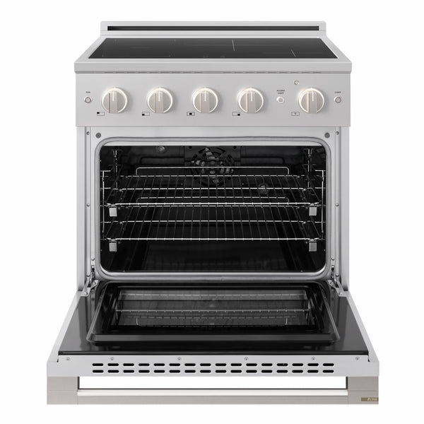 ZLINE 30 in. 4.2 cu. ft. Marino Induction Range with 4 Element Cooktop and Electric Convection Oven in Stainless Steel (MINR30)