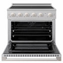 ZLINE 36 in. 5.2 cu. ft. Marino Induction Range with 5 Element Cooktop and Electric Convection Oven in Stainless Steel (MINR36)