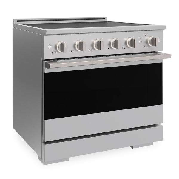 ZLINE 36 in. 5.2 cu. ft. Marino Induction Range with 5 Element Cooktop and Electric Convection Oven in Stainless Steel (MINR36)