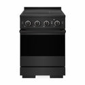 ZLINE 24 in. 3.2 cu. ft. Marino Induction Range with 3 Element Cooktop and Electric Convection Oven in Black Stainless Steel (MINRB-24)