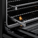 ZLINE Autograph Edition 30 in. 4.2 cu. ft. Marino Induction Range with 4 Element Cooktop and Electric Convection Oven in Black Stainless Steel with Champagne Bronze Accents (MINRBZ-30-CB)