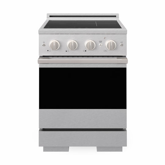 ZLINE 24 in. 3.2 cu. ft. Marino Induction Range with 3 Element Cooktop and Electric Convection Oven in Satin Stainless Steel (MINRS-24)