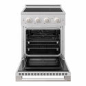ZLINE 24 in. 3.2 cu. ft. Marino Induction Range with 3 Element Cooktop and Electric Convection Oven in Satin Stainless Steel (MINRS-24)