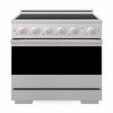 ZLINE 36 in. 5.2 cu. ft. Marino Induction Range with 5 Element Cooktop and Electric Convection Oven in Satin Stainless Steel (MINRS-36)