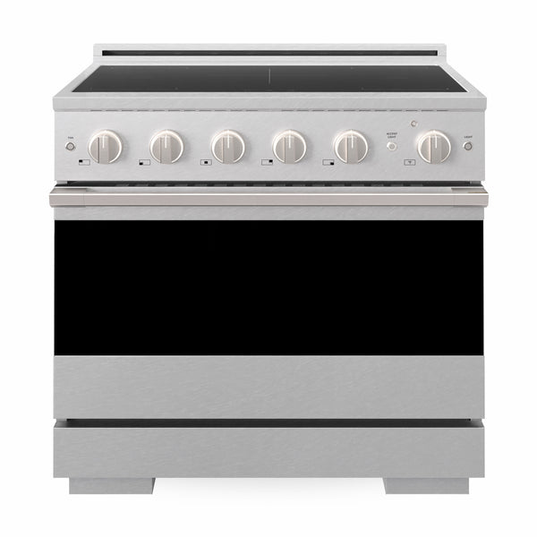ZLINE 36 in. 5.2 cu. ft. Marino Induction Range with 5 Element Cooktop and Electric Convection Oven in Satin Stainless Steel (MINRS-36)