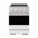 ZLINE 24 in. 3.2 cu. ft. Marino Induction Range with 3 Element Cooktop and Electric Convection Oven in Satin Stainless Steel with White Matte Door (MINRS-WM-24)
