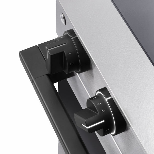 ZLINE Autograph Edition 24 in. 3.2 cu. ft. Marino Induction Range with 3 Element Cooktop and Electric Convection Oven in Satin Stainless Steel with Matte Black Accents (MINRSZ-24-MB)