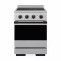 ZLINE Autograph Edition 24 in. 3.2 cu. ft. Marino Induction Range with 3 Element Cooktop and Electric Convection Oven in Satin Stainless Steel with Matte Black Accents (MINRSZ-24-MB)