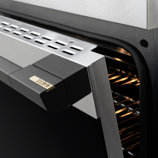 ZLINE Autograph Edition 30 in. 4.2 cu. ft. Marino Induction Range with 4 Element Cooktop and Electric Convection Oven in Satin Stainless Steel with Matte Black Accents (MINRSZ-30-MB)